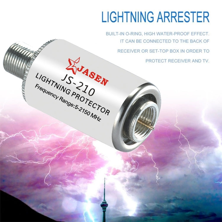 JS-210 5-2150MHz Lighting Protector Coaxial Satellite TV Llight Protection Devices Satellite Antenna Arrester JS-210 5-2150MHz Lighting Protector Coaxial Satellite TV Llight Protection Devices Satellite Antenna Arrester